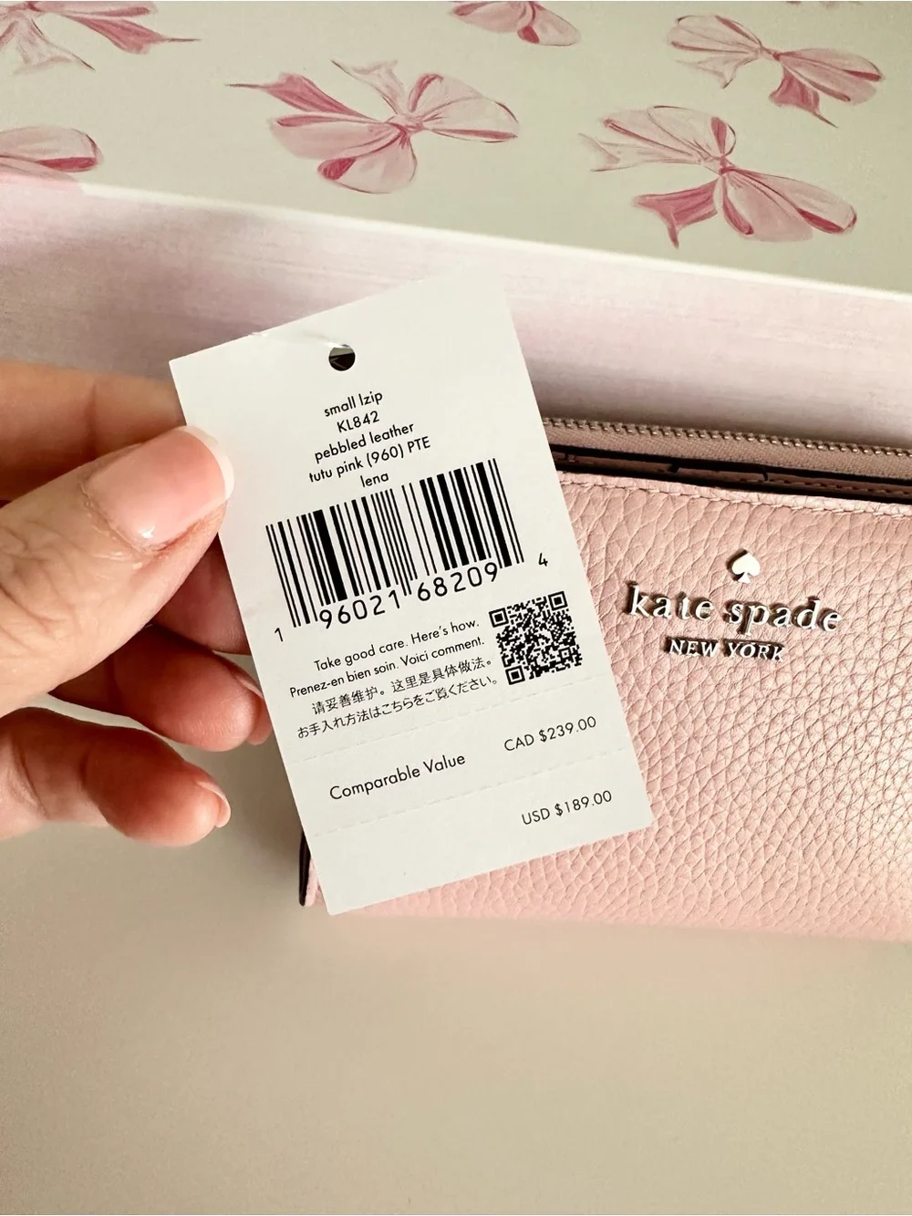 ♠️ New! ~ KATE SPADE SMALL 454 SHOULDER BAG + WALLET (TUTU PINK)
